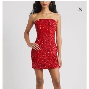 BP Red Sequin Mini Dress